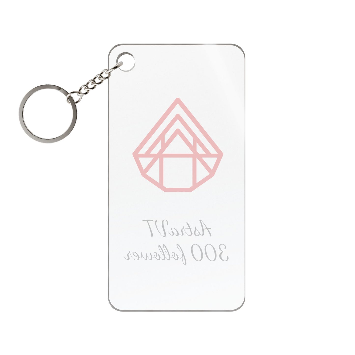 AstraVT 300 Follower Keychain Charm — Minimal Red Logo Acrylic Keyring