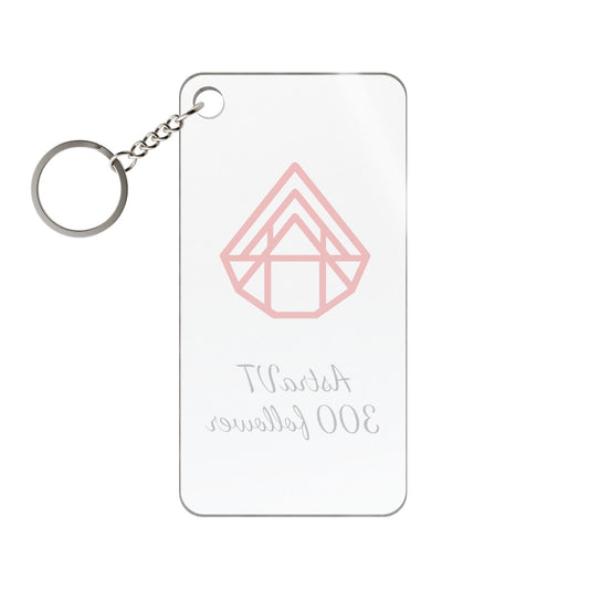 AstraVT 300 Follower Keychain Charm — Minimal Red Logo Acrylic Keyring