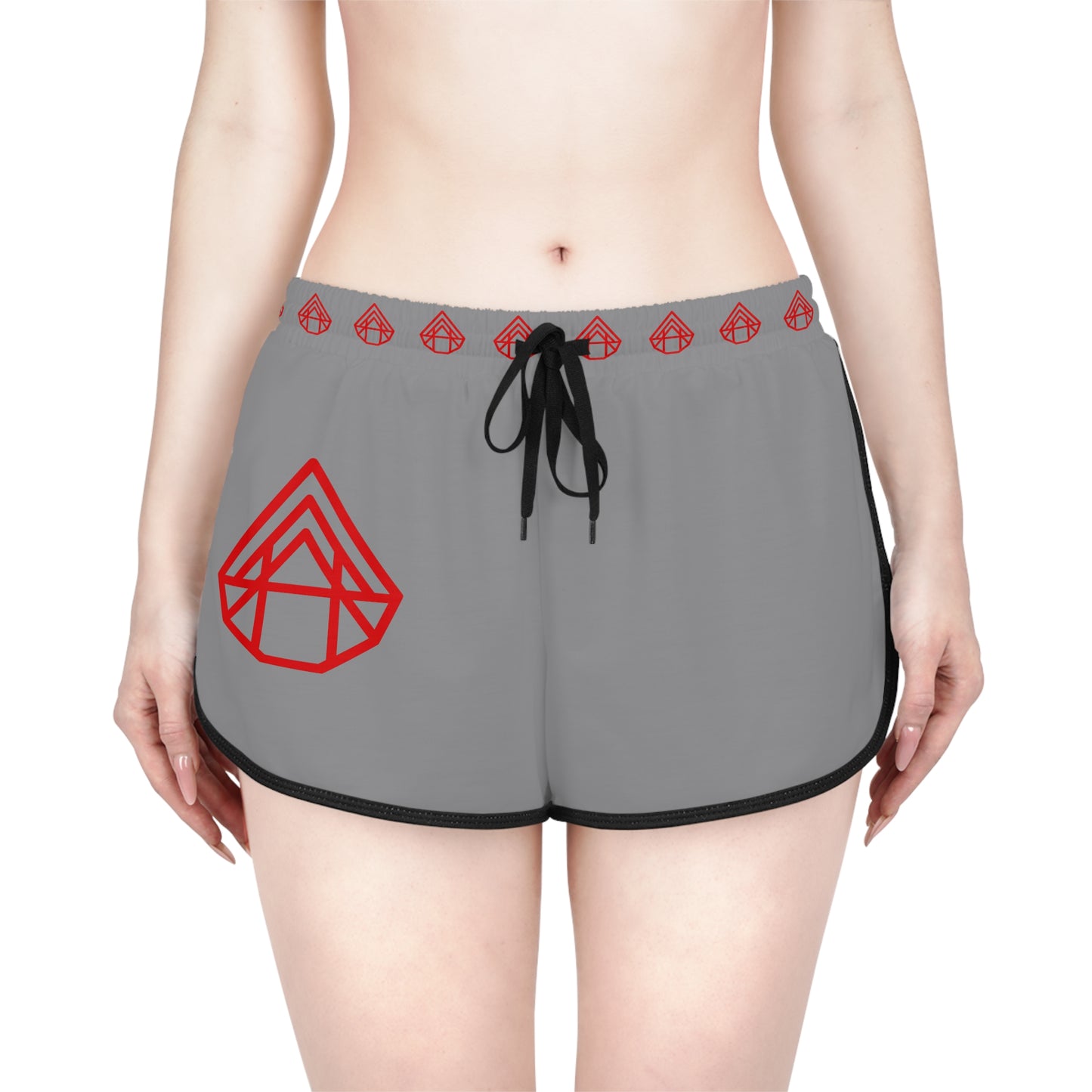 Grey Relaxed Shorts with AstraVT Logo Accent
