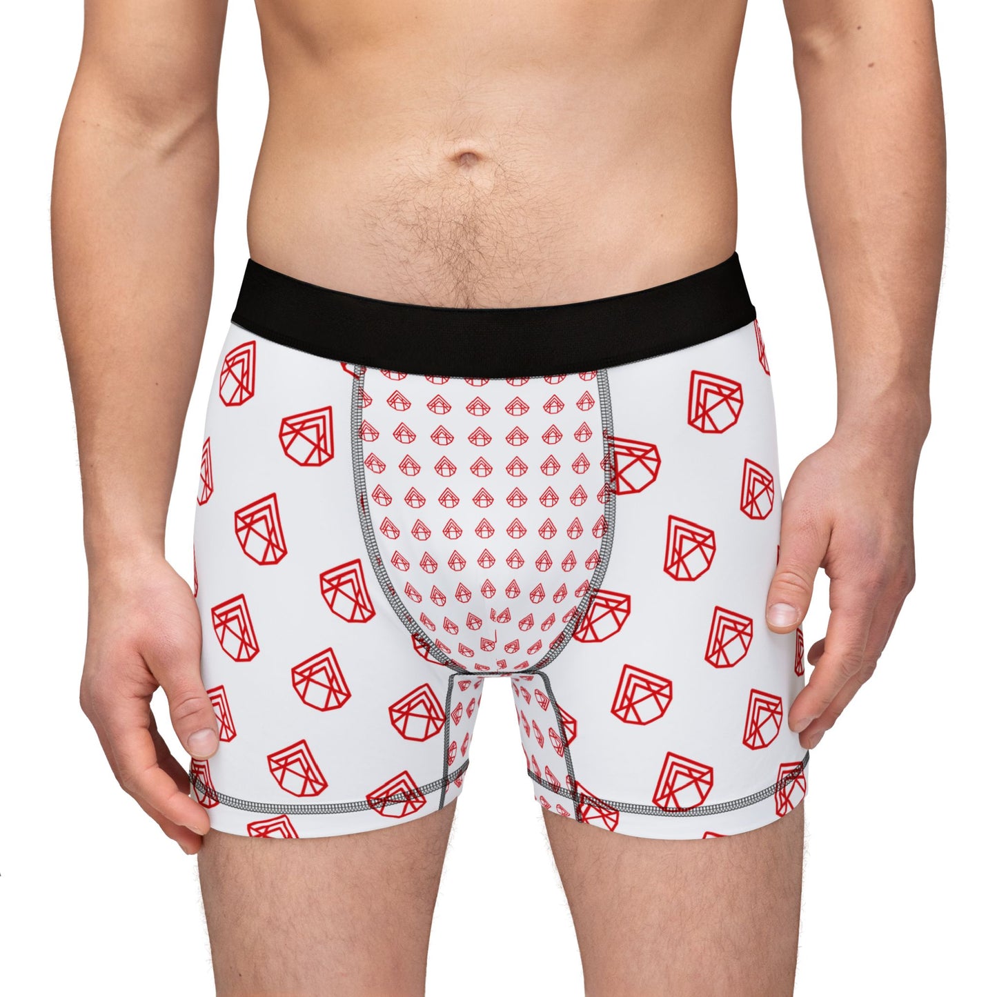 AstraVT Logo Pattern Men's Boxer Briefs — Romantic All-Over Print Underwear