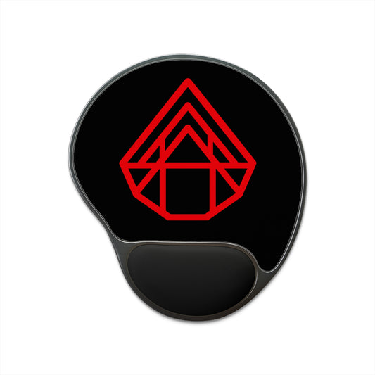 Ergonomic Mouse Pad with Wrist Rest — AstraVT Logo on Black