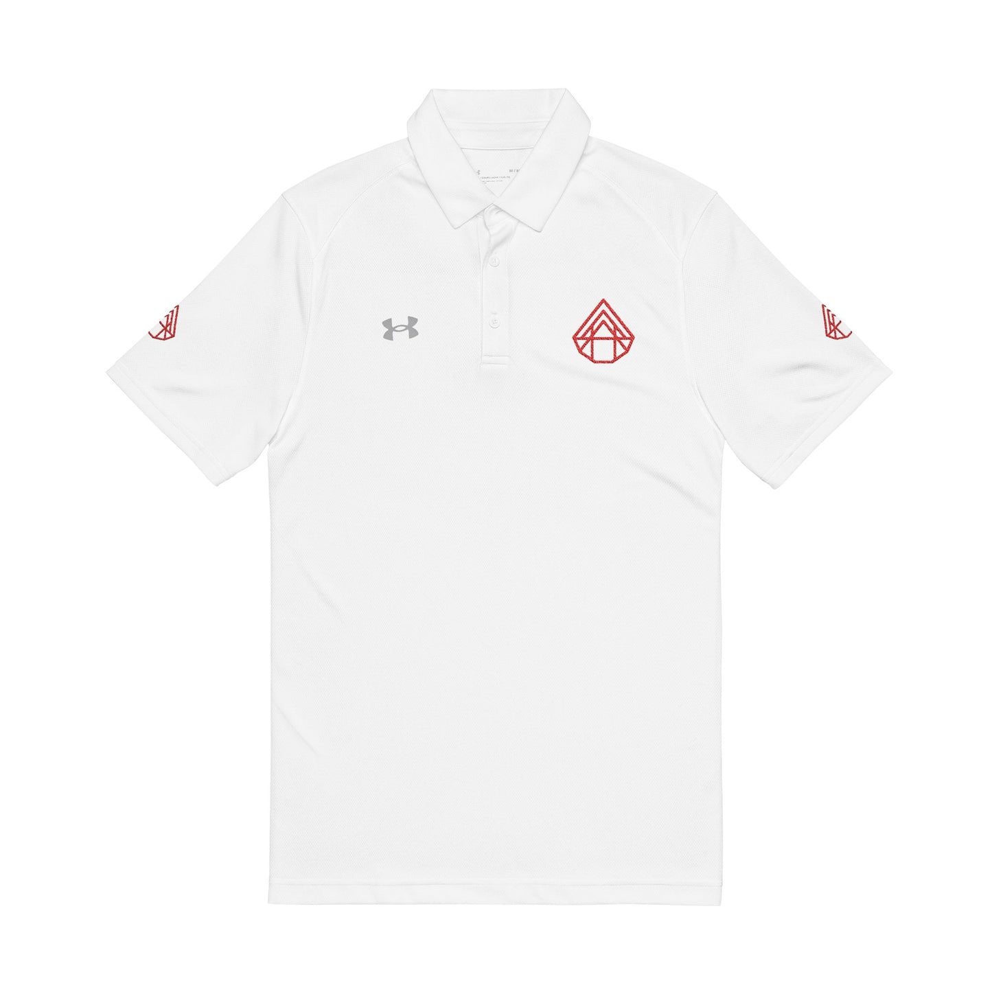 Embroidered White Polo Shirt — Under Armour Men’s Performance Golf Polo with AstraVT Logo
