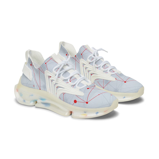 Unisex Mesh Sneakers — Light weight Running Shoes with Abstract Network Print