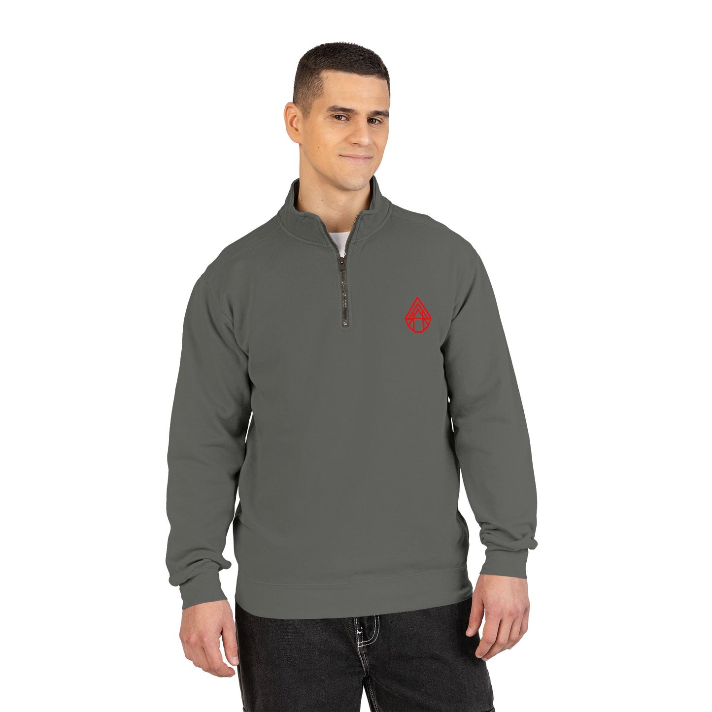 Quarter-Zip Sweatshirt with AstraVT Logo — Casual Pullover for Everyday Wear
