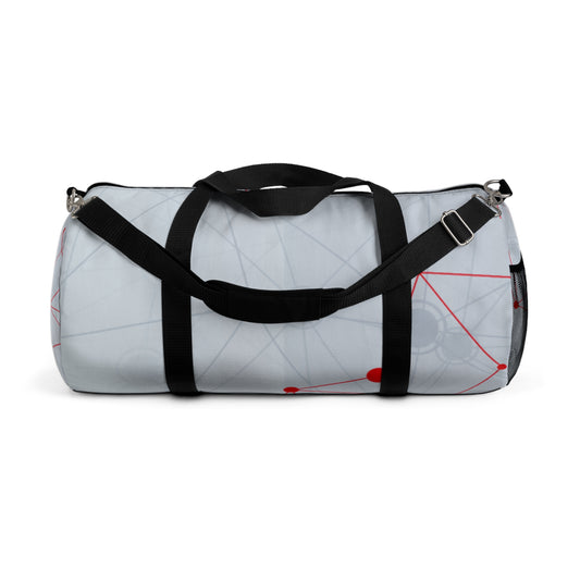 Network Nodes Duffel Bag — Modern Geometric Travel Gym Bag