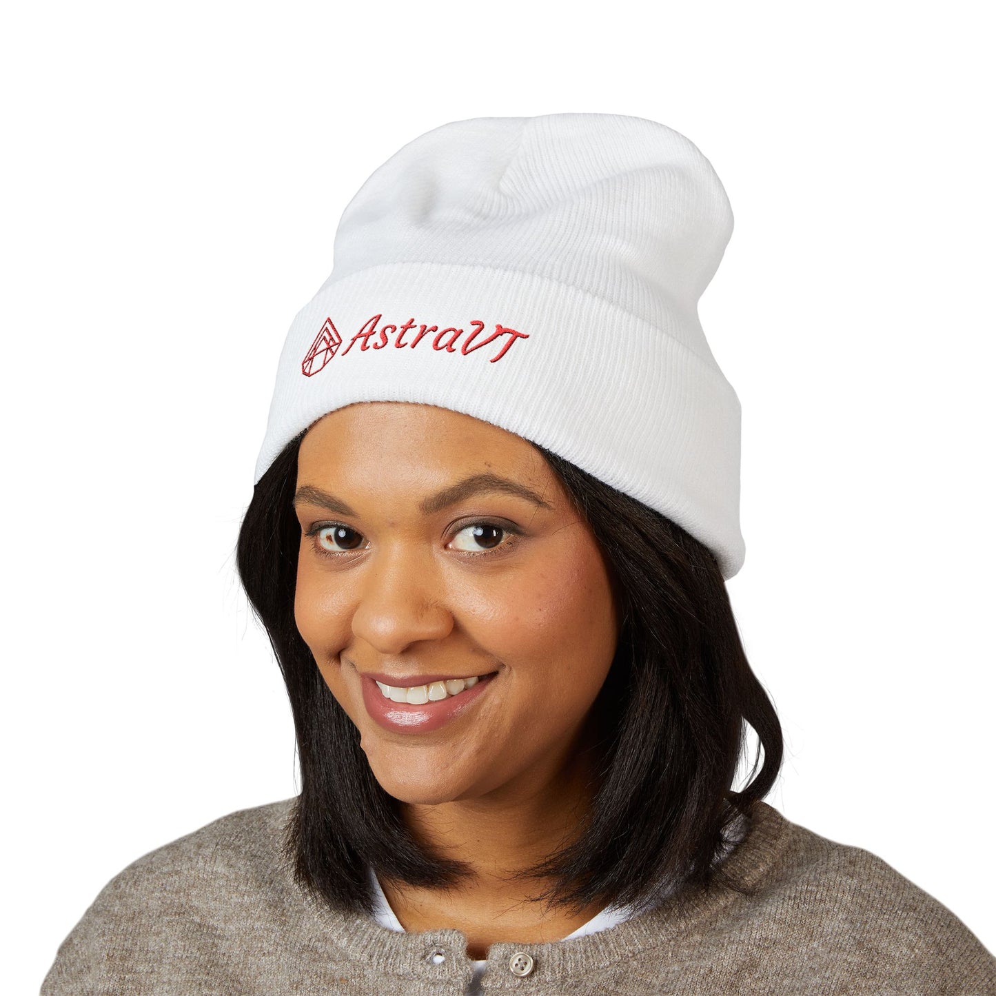 Embroidered AstraVT Cuffed Beanie — Cozy Winter Hat with AstraVT Logo