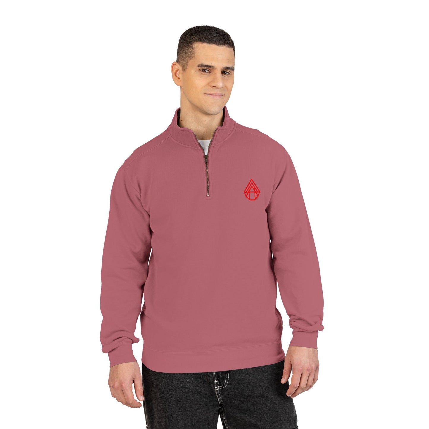 Quarter-Zip Sweatshirt with AstraVT Logo — Casual Pullover for Everyday Wear