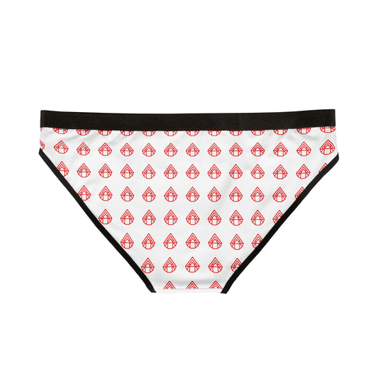 AstraVT Pattern Women's Bikini Briefs – Cute Red Teardrop Print Underwear