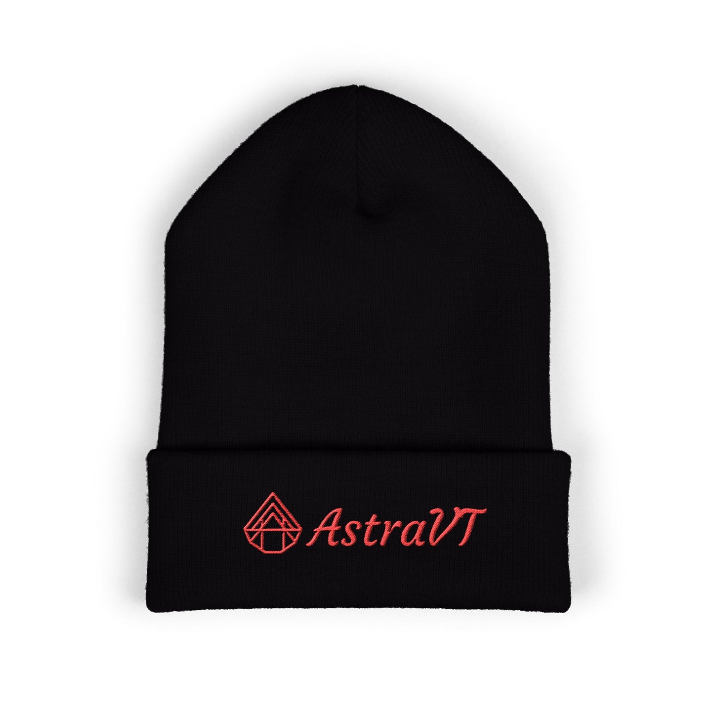Embroidered AstraVT Cuffed Beanie — Cozy Winter Hat with AstraVT Logo