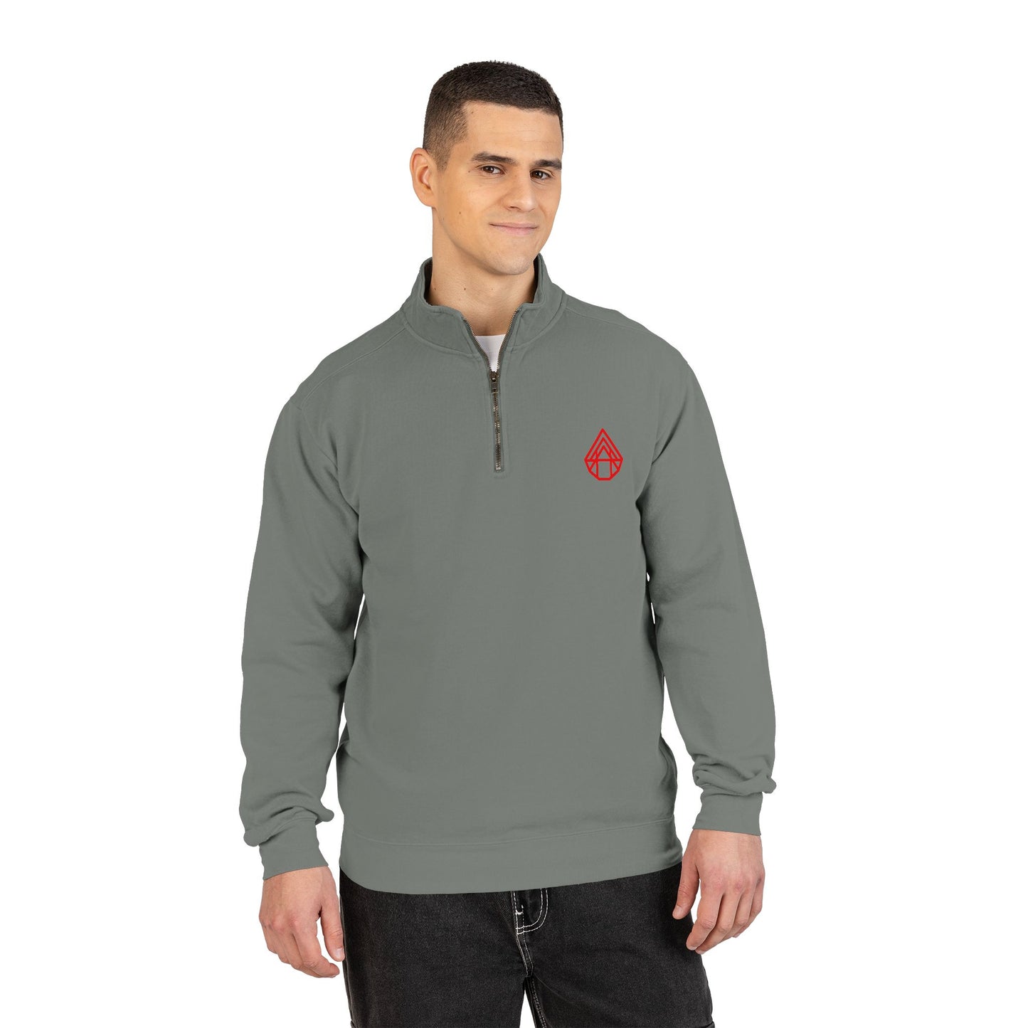 Quarter-Zip Sweatshirt with AstraVT Logo — Casual Pullover for Everyday Wear