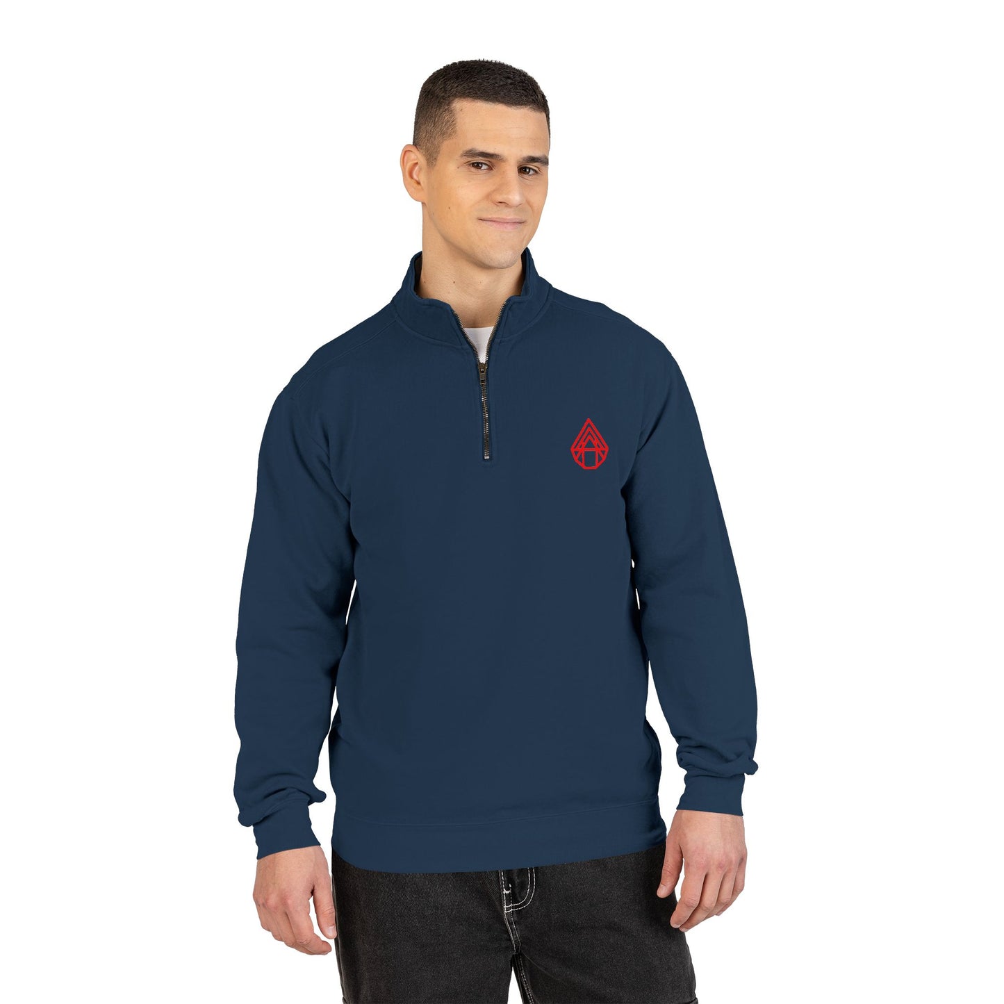 Quarter-Zip Sweatshirt with AstraVT Logo — Casual Pullover for Everyday Wear