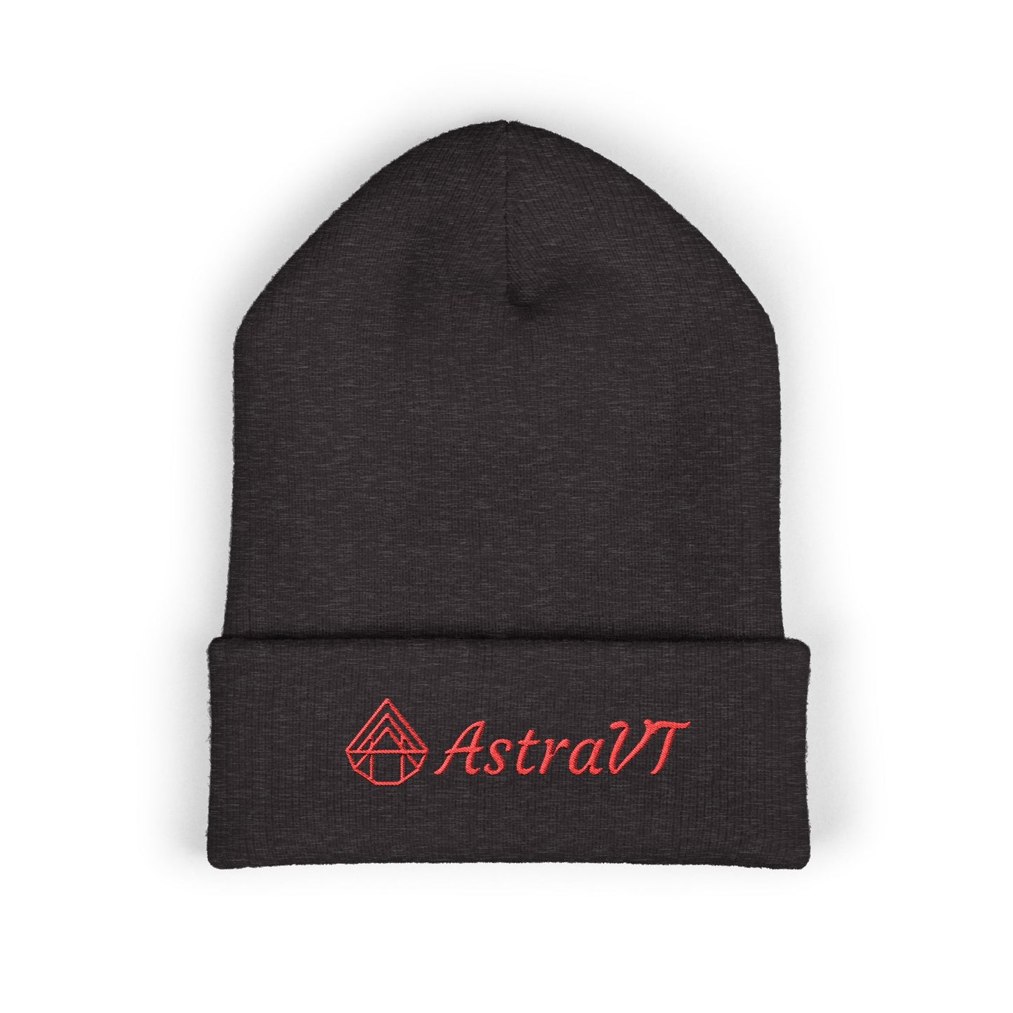 Embroidered AstraVT Cuffed Beanie — Cozy Winter Hat with AstraVT Logo