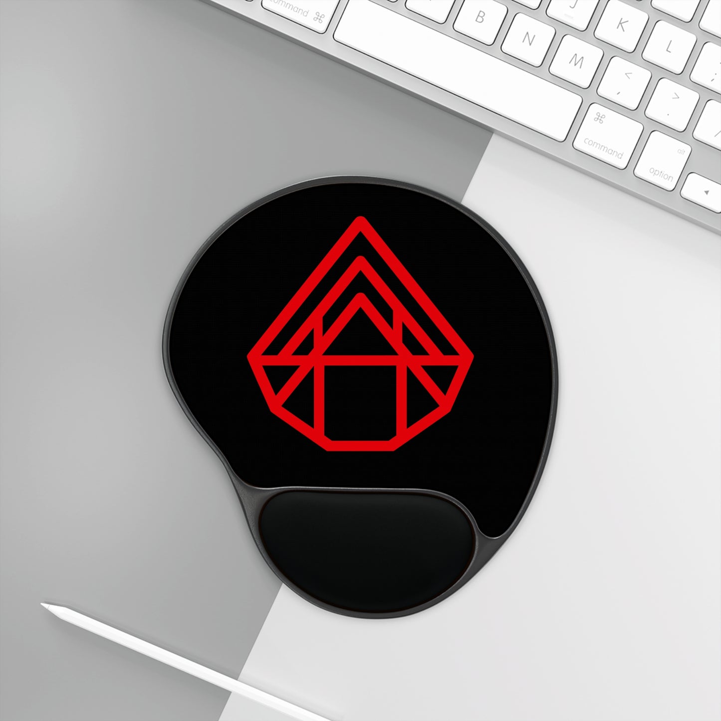 Ergonomic Mouse Pad with Wrist Rest — AstraVT Logo on Black