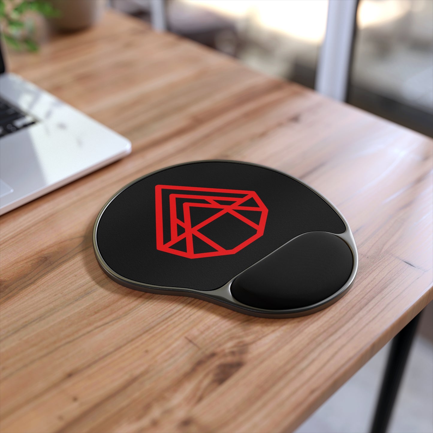 Ergonomic Mouse Pad with Wrist Rest — AstraVT Logo on Black