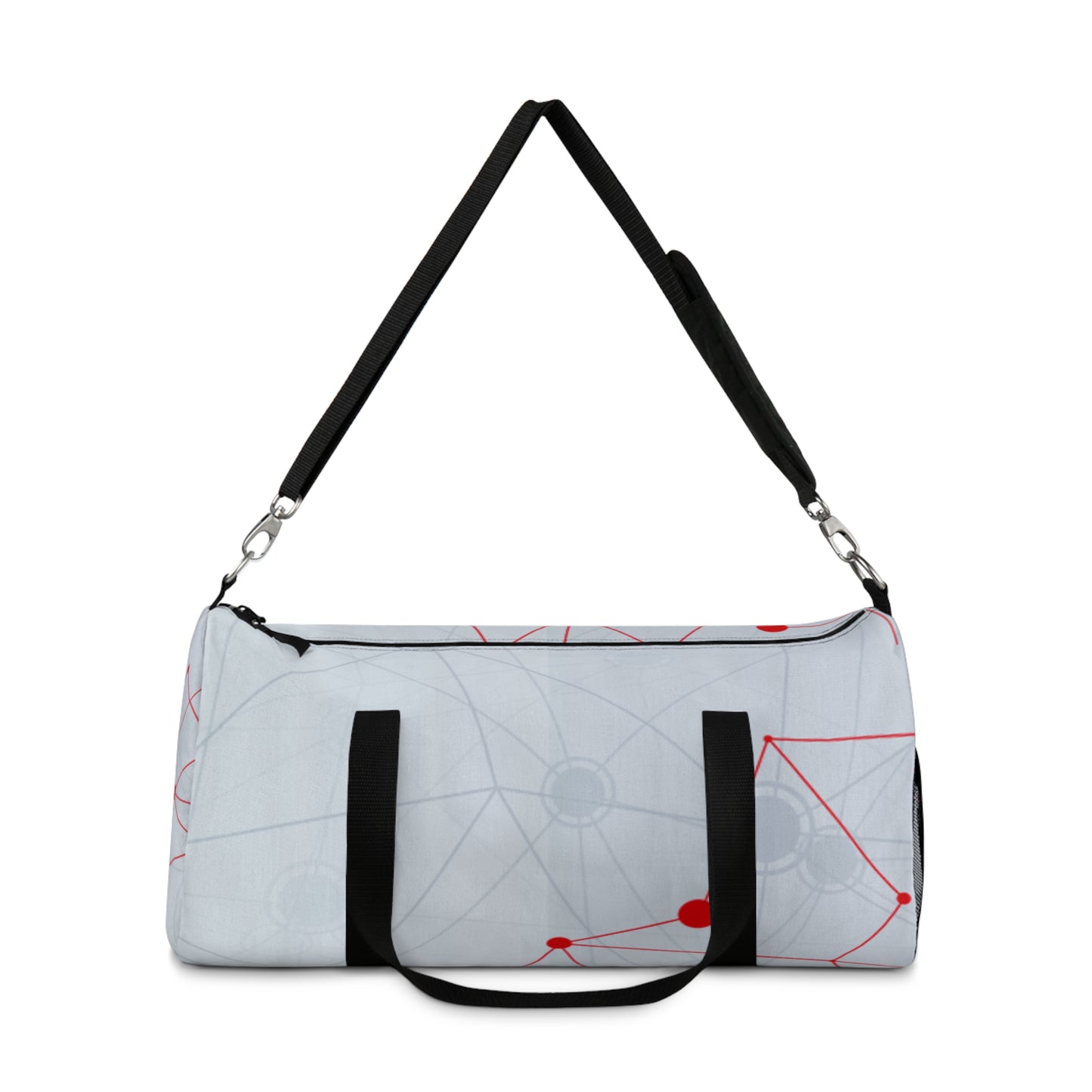 Network Nodes Duffel Bag — Modern Geometric Travel Gym Bag