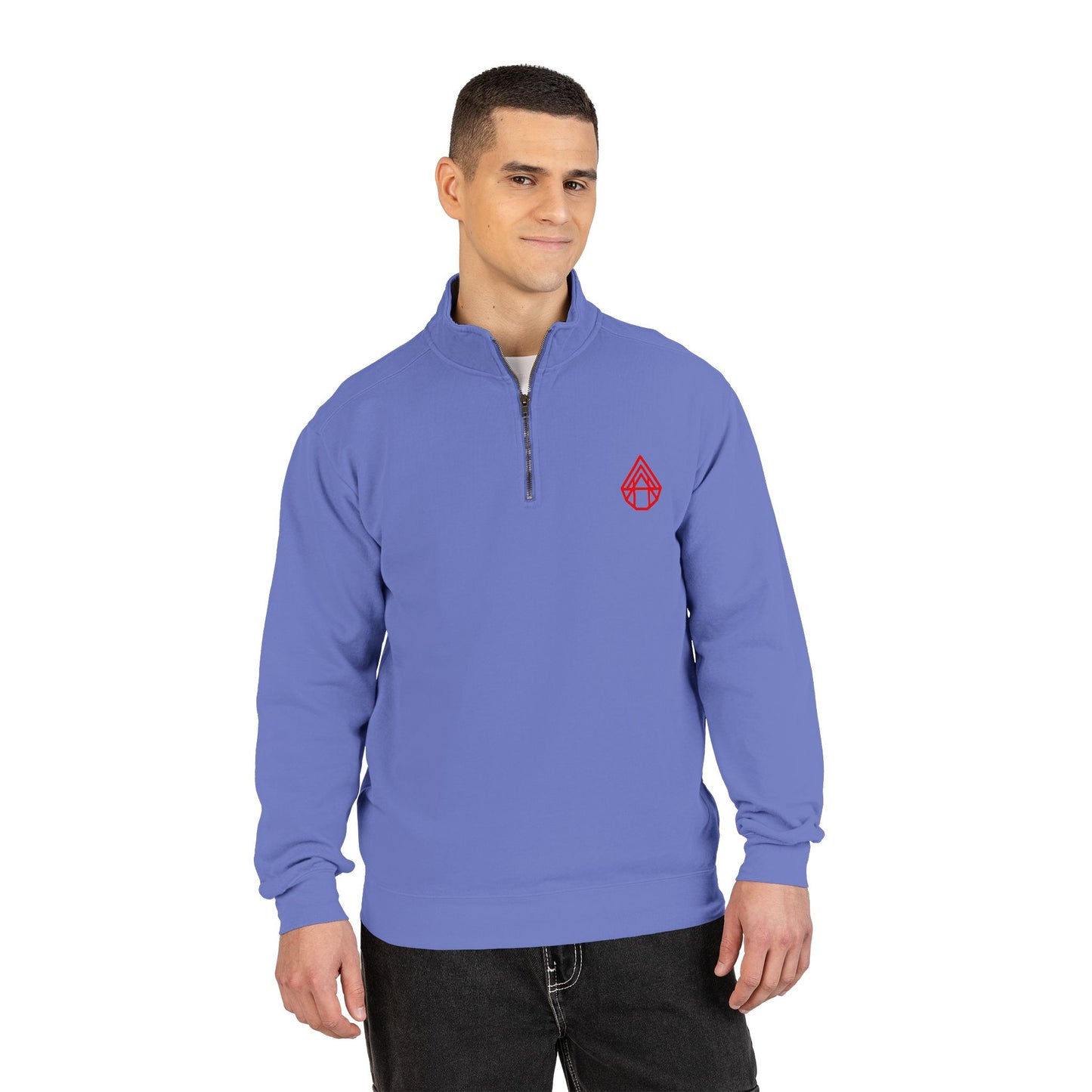 Quarter-Zip Sweatshirt with AstraVT Logo — Casual Pullover for Everyday Wear