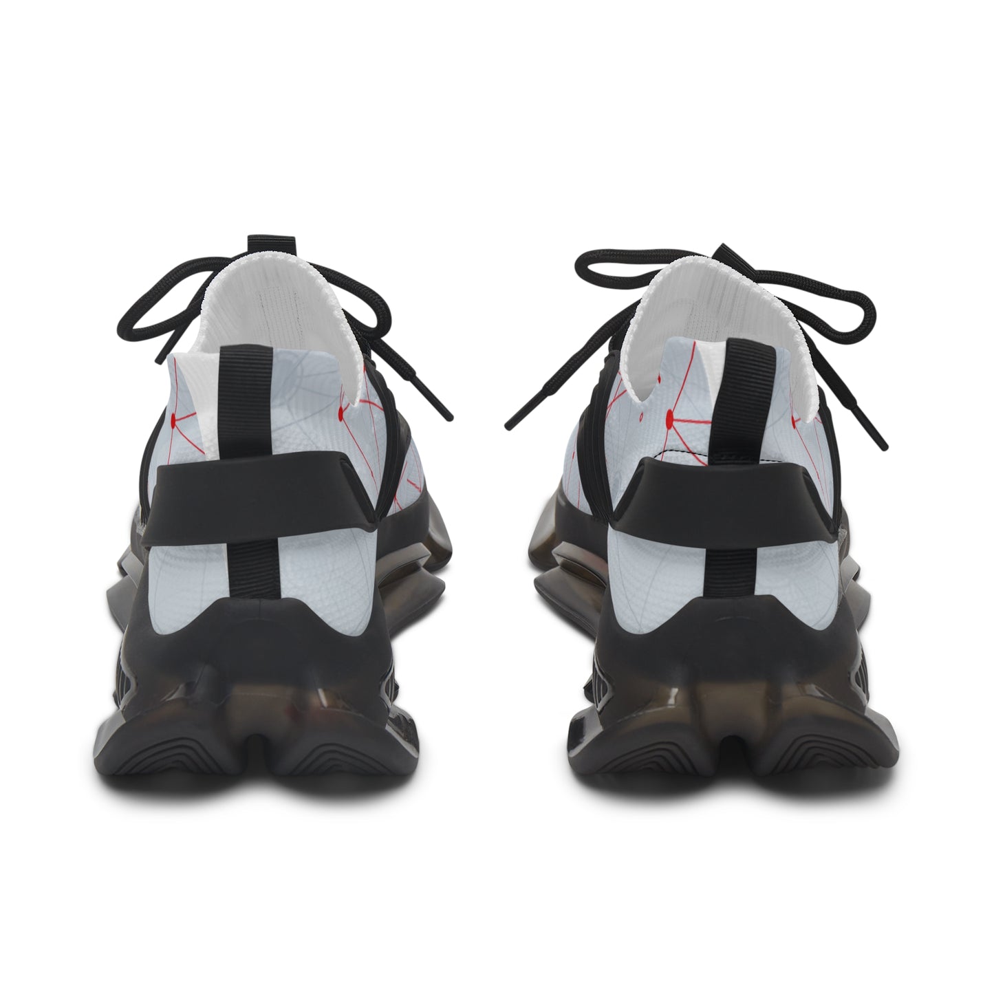 Unisex Mesh Sneakers — Light weight Running Shoes with Abstract Network Print