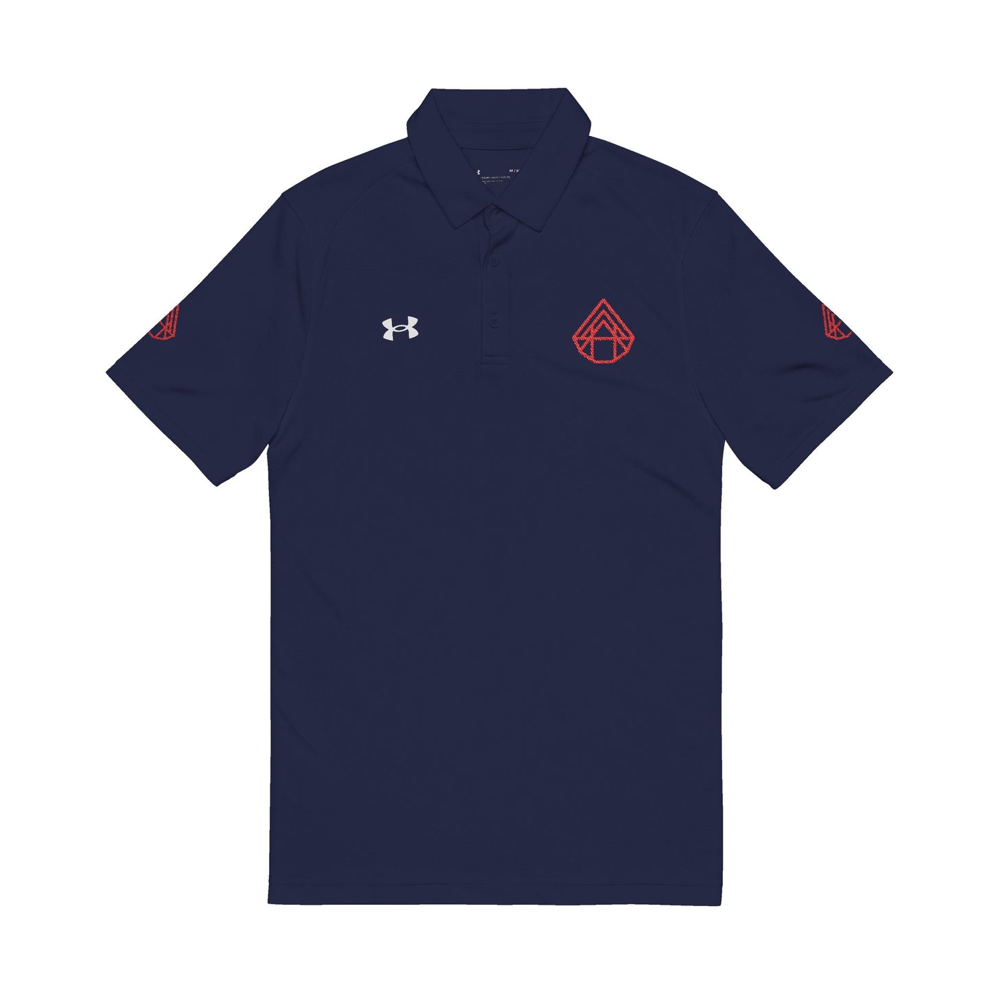 Embroidered White Polo Shirt — Under Armour Men’s Performance Golf Polo with AstraVT Logo