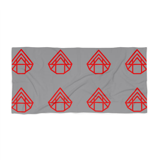 Gray Beach Towel with AstraVT Logo – Coastal Summer Pool & Vacation Towel